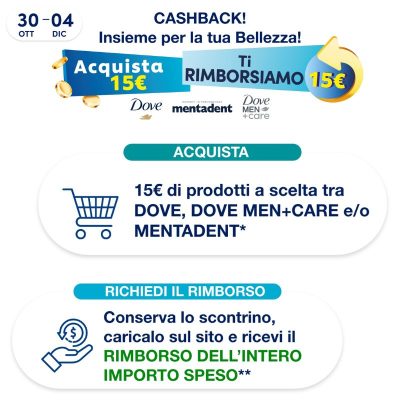 cashback insieme per la tua bellezza